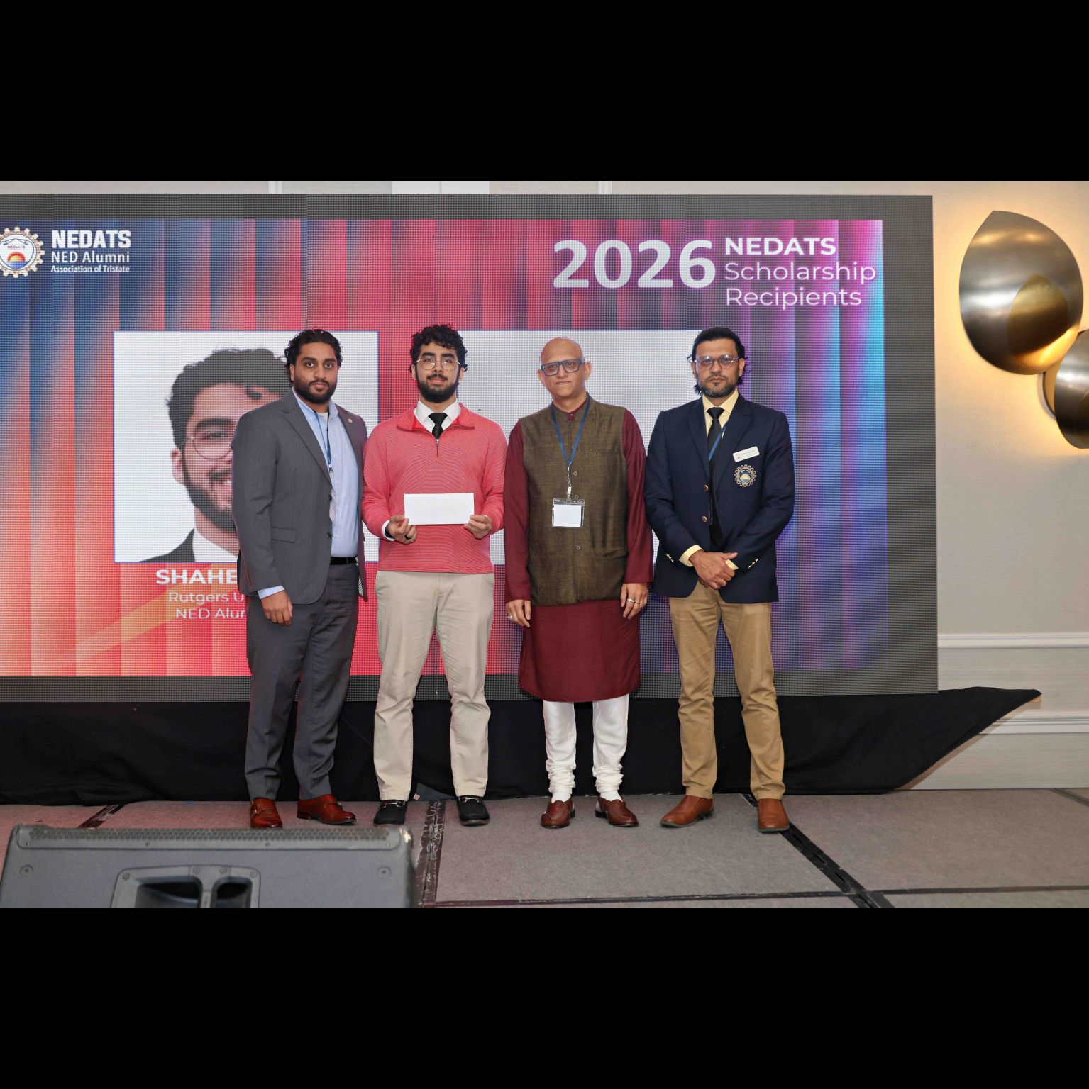 M&J Engineering Sponsors Scholarship at NEDATS Eid Gala